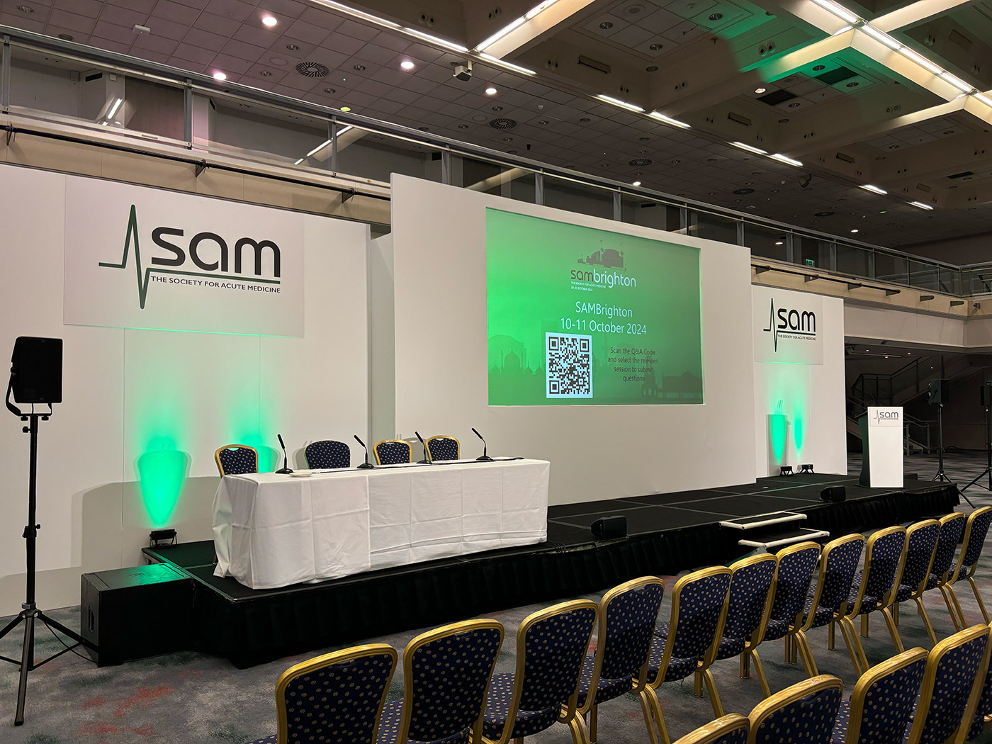 Empty stage before event start