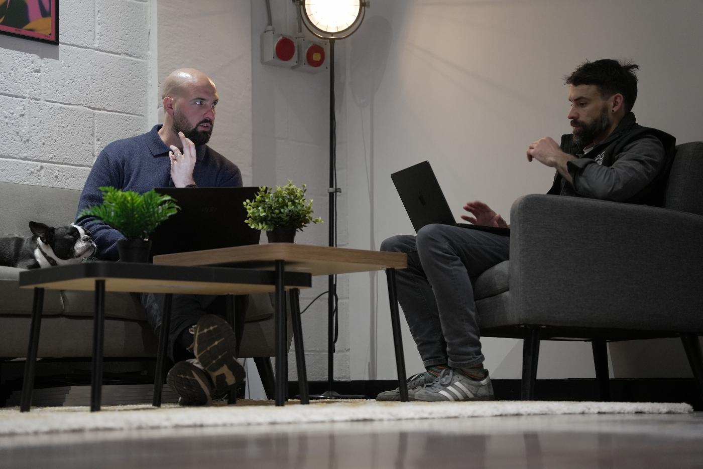 Evan and Aaron from CPG discussing an event